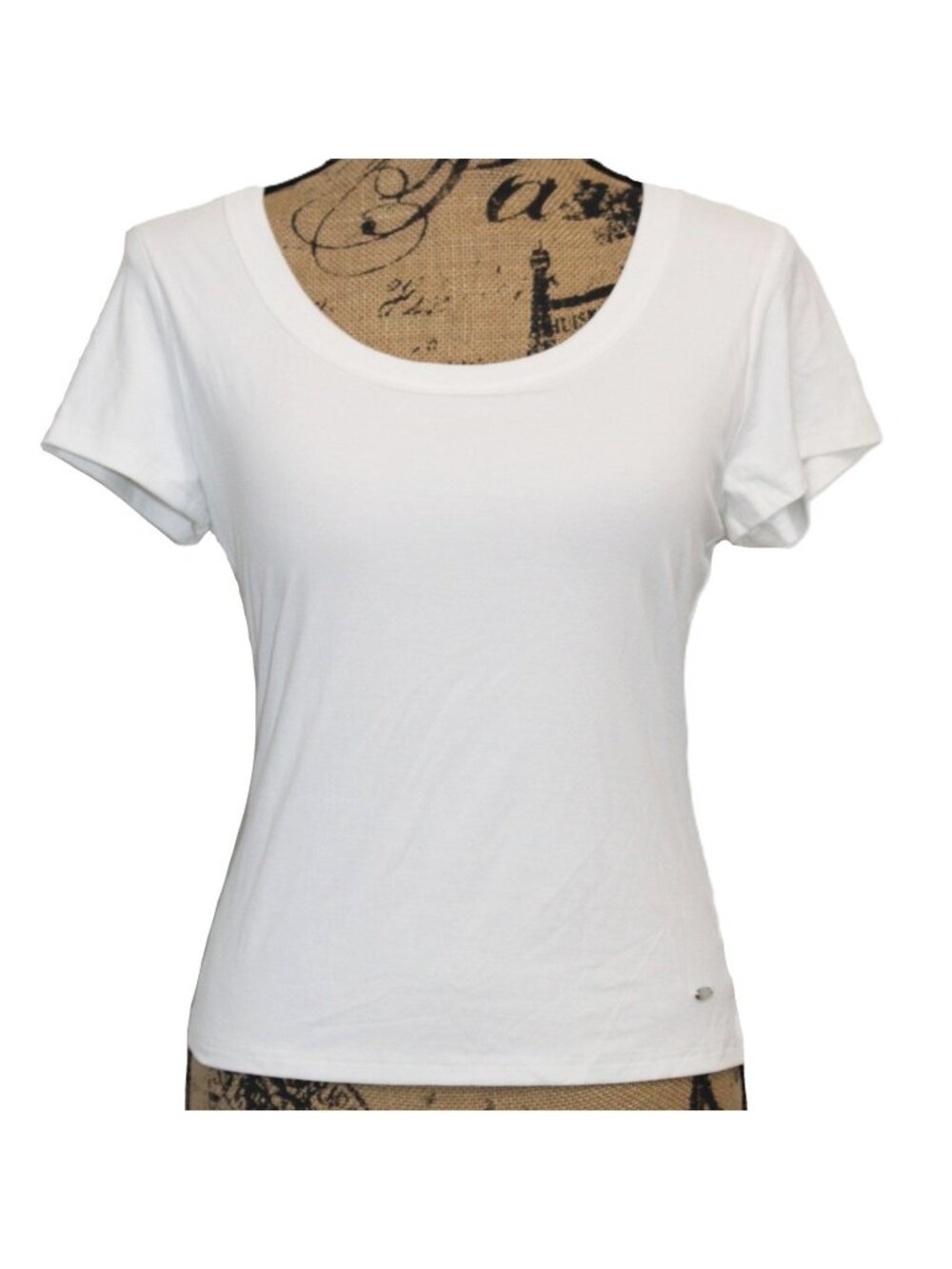 OGL Move Tank Top Short Sleeve Built in Bra Pure White Extra Large NWT